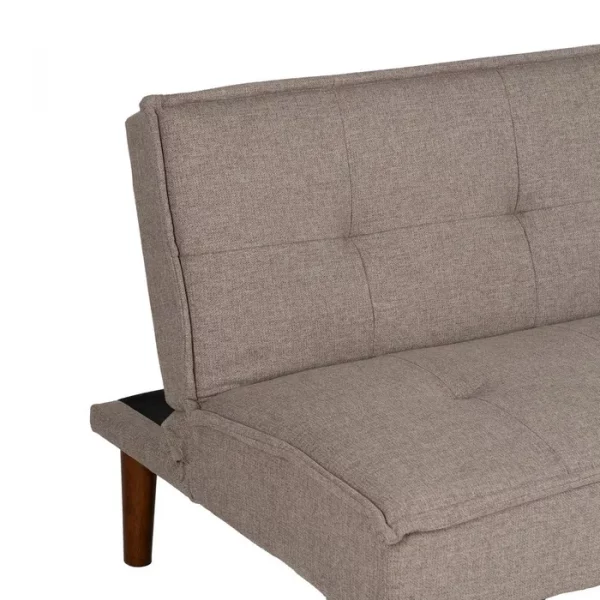 SOFÁ-CAMA BEIGE METAL-MADERA SALÓN 181 X 88 X 85,50 CM - Imagen 6