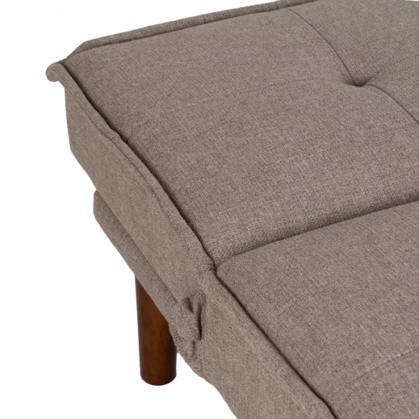 SOFÁ-CAMA BEIGE METAL-MADERA SALÓN 181 X 88 X 85,50 CM - Imagen 7