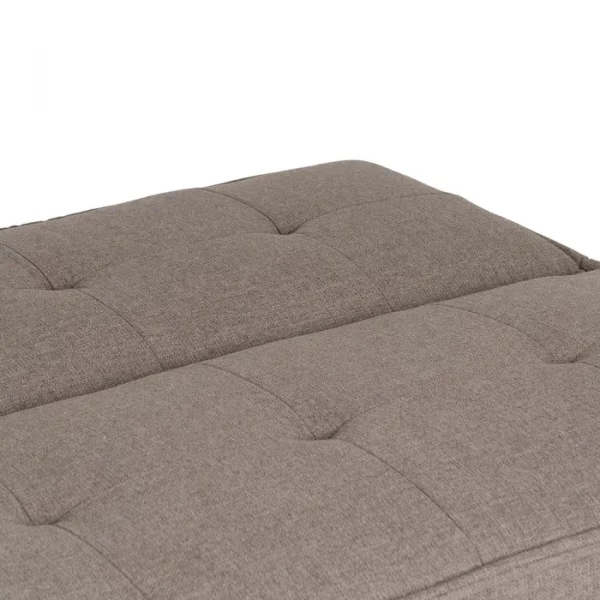 SOFÁ-CAMA BEIGE METAL-MADERA SALÓN 181 X 88 X 85,50 CM - Imagen 8