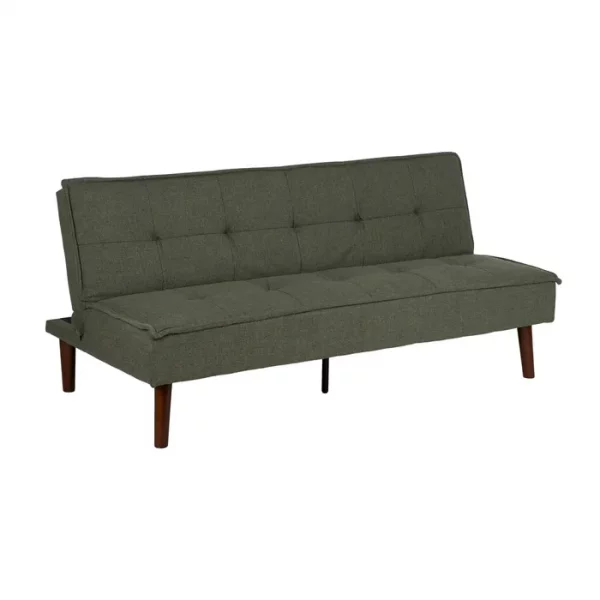 SOFÁ-CAMA VERDE METAL-MADERA SALÓN 181 X 88 X 85,50 CM - Imagen 2
