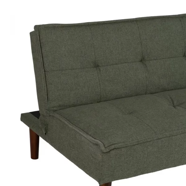 SOFÁ-CAMA VERDE METAL-MADERA SALÓN 181 X 88 X 85,50 CM - Imagen 6