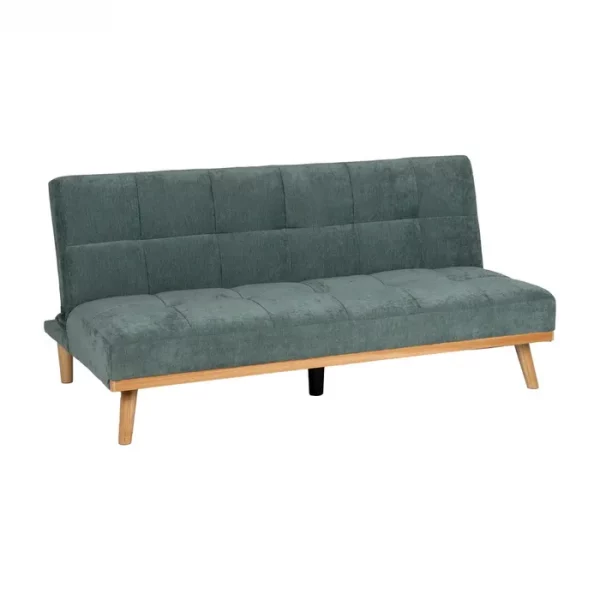 SOFÁ-CAMA VERDE METAL-MADERA SALÓN 178 X 94 X 86 CM - Imagen 2