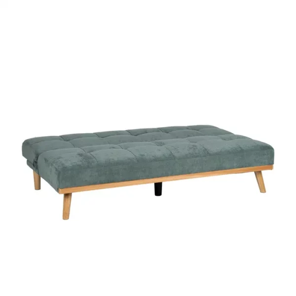 SOFÁ-CAMA VERDE METAL-MADERA SALÓN 178 X 94 X 86 CM - Imagen 3