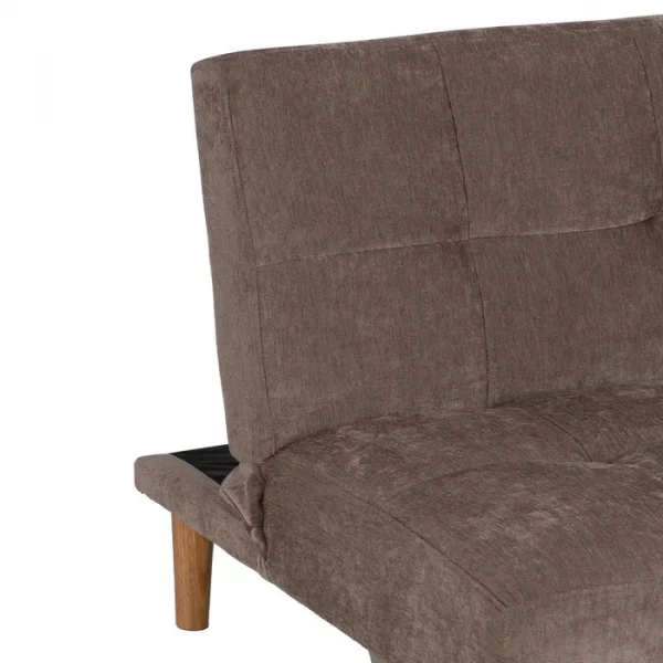 SOFÁ-CAMA TAUPE METAL-MADERA SALÓN 178 X 94 X 86 CM - Imagen 6