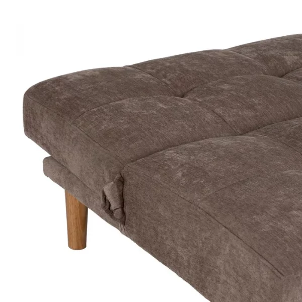 SOFÁ-CAMA TAUPE METAL-MADERA SALÓN 178 X 94 X 86 CM - Imagen 8