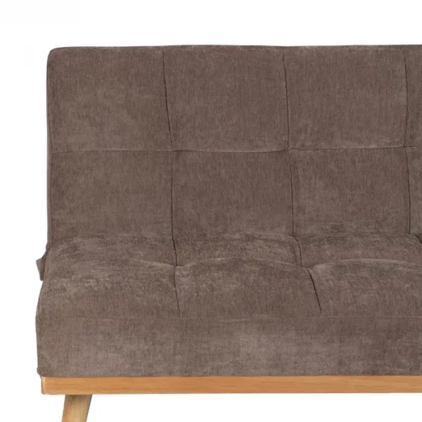 SOFÁ-CAMA TAUPE METAL-MADERA SALÓN 178 X 94 X 86 CM - Imagen 9