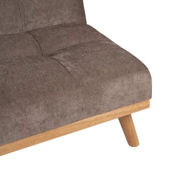 SOFÁ-CAMA TAUPE METAL-MADERA SALÓN 178 X 94 X 86 CM - Imagen 10