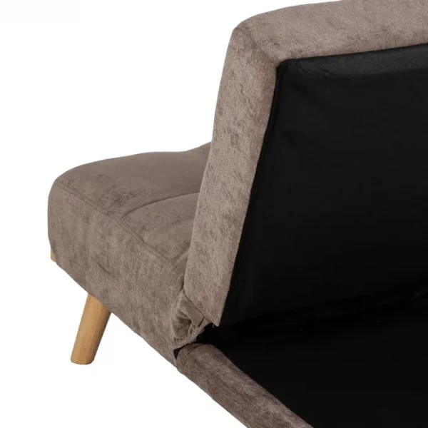 SOFÁ-CAMA TAUPE METAL-MADERA SALÓN 178 X 94 X 86 CM - Imagen 11