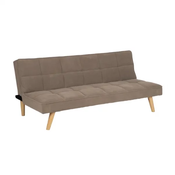 SOFÁ-CAMA BEIGE MADERA DECORACIÓN 175 X 84 X 73 CM - Imagen 2