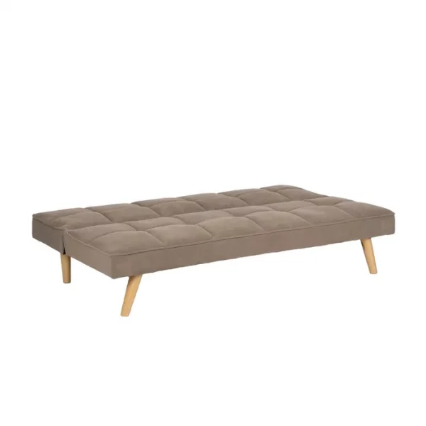 SOFÁ-CAMA BEIGE MADERA DECORACIÓN 175 X 84 X 73 CM - Imagen 3