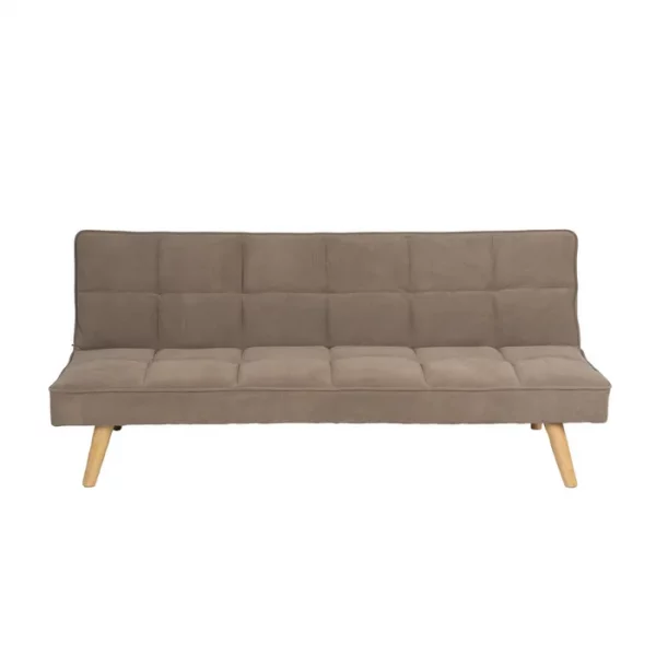 SOFÁ-CAMA BEIGE MADERA DECORACIÓN 175 X 84 X 73 CM - Imagen 4