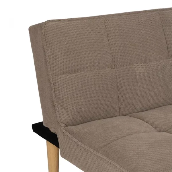 SOFÁ-CAMA BEIGE MADERA DECORACIÓN 175 X 84 X 73 CM - Imagen 6