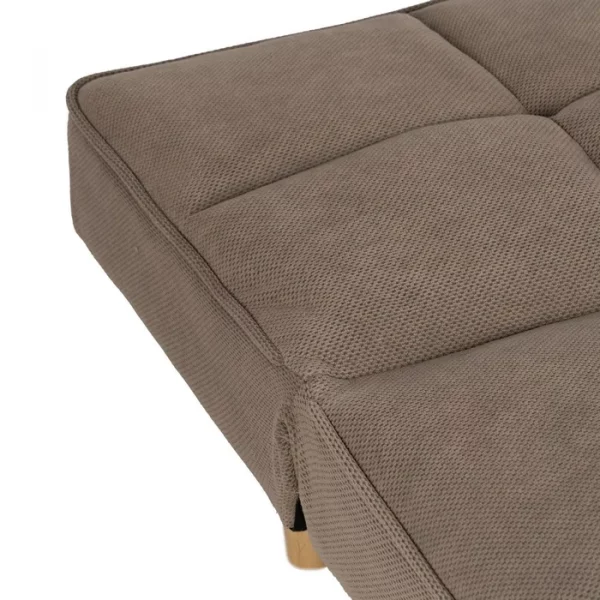 SOFÁ-CAMA BEIGE MADERA DECORACIÓN 175 X 84 X 73 CM - Imagen 7