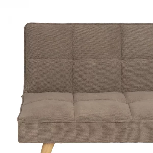 SOFÁ-CAMA BEIGE MADERA DECORACIÓN 175 X 84 X 73 CM - Imagen 9