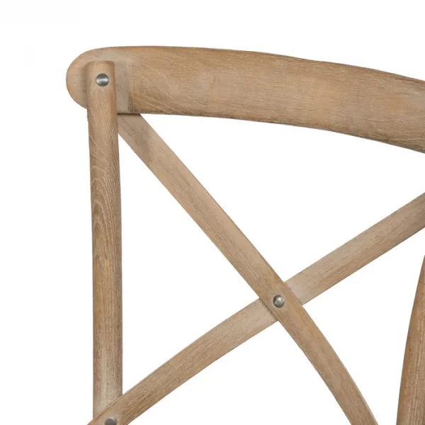 SILLA NATURAL-BEIGE TEJIDO-MADERA 44 X 42 X 88 CM - Imagen 6