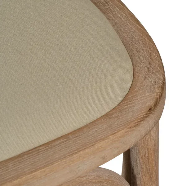 SILLA NATURAL-BEIGE TEJIDO-MADERA 44 X 42 X 88 CM - Imagen 9