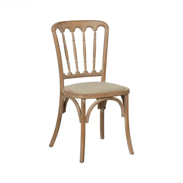 SILLA NATURAL-BEIGE TEJIDO-MADERA 45 X 46 X 92 CM - Imagen 2