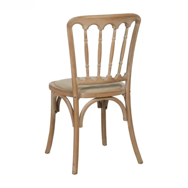 SILLA NATURAL-BEIGE TEJIDO-MADERA 45 X 46 X 92 CM - Imagen 4