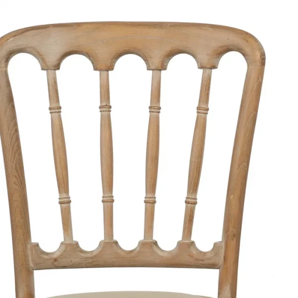 SILLA NATURAL-BEIGE TEJIDO-MADERA 45 X 46 X 92 CM - Imagen 5