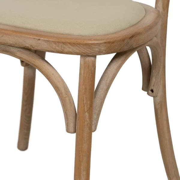 SILLA NATURAL-BEIGE TEJIDO-MADERA 45 X 46 X 92 CM - Imagen 7