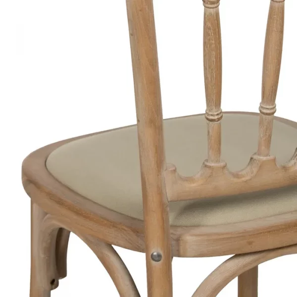 SILLA NATURAL-BEIGE TEJIDO-MADERA 45 X 46 X 92 CM - Imagen 9