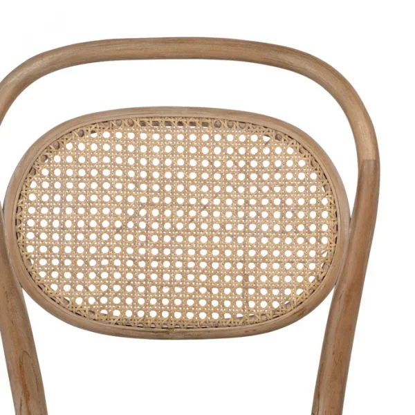SILLA NATURAL-BEIGE TEJIDO-MADERA 41 X 41 X 89 CM - Imagen 5