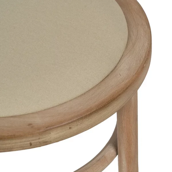 SILLA NATURAL-BEIGE TEJIDO-MADERA 41 X 41 X 89 CM - Imagen 9