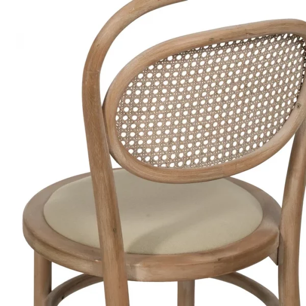SILLA NATURAL-BEIGE TEJIDO-MADERA 41 X 41 X 89 CM - Imagen 12