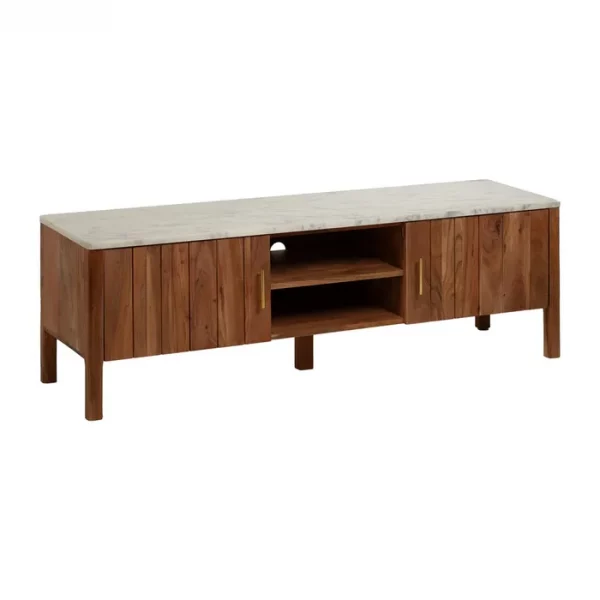MUEBLE TV NATURAL ACACIA SALÓN 141 X 41 X 45 CM - Imagen 2