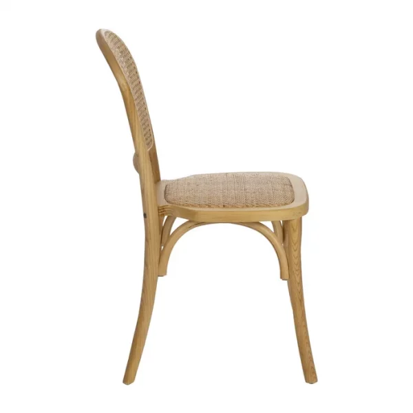 SILLA NATURAL MADERA 45 X 57 X 88 CM - Imagen 3
