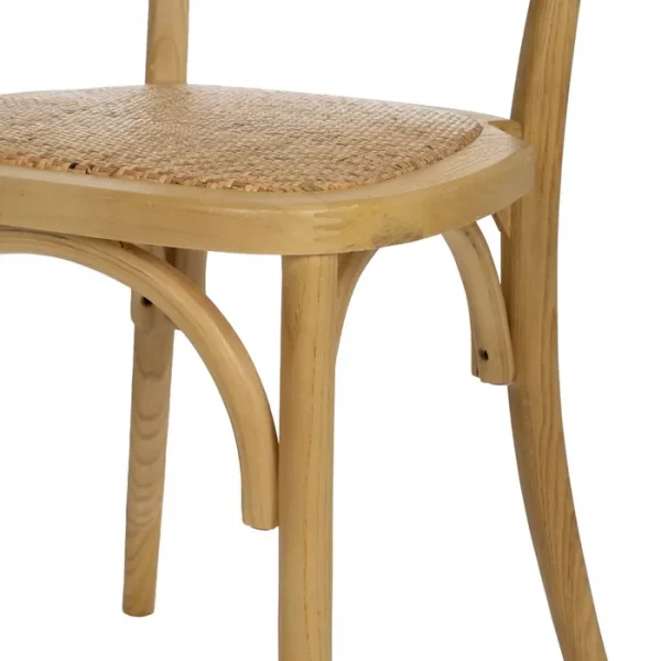 SILLA NATURAL MADERA 45 X 57 X 88 CM - Imagen 8