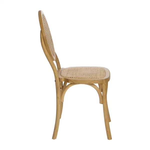 SILLA NATURAL MADERA 45 X 57 X 92 CM - Imagen 3