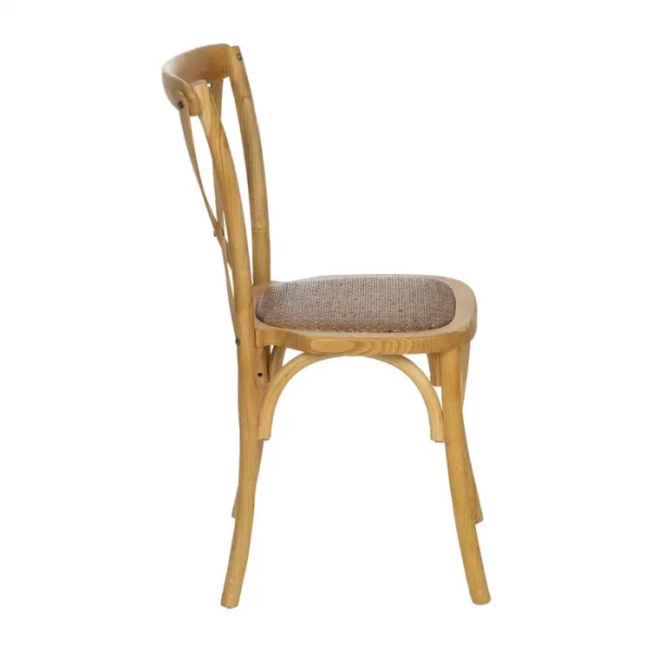 SILLA ASPAS NATURAL MADERA 50 X 56 X 87 CM - Imagen 3
