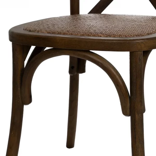 SILLA ASPAS MARRÓN MADERA 50 X 56 X 87 CM - Imagen 8