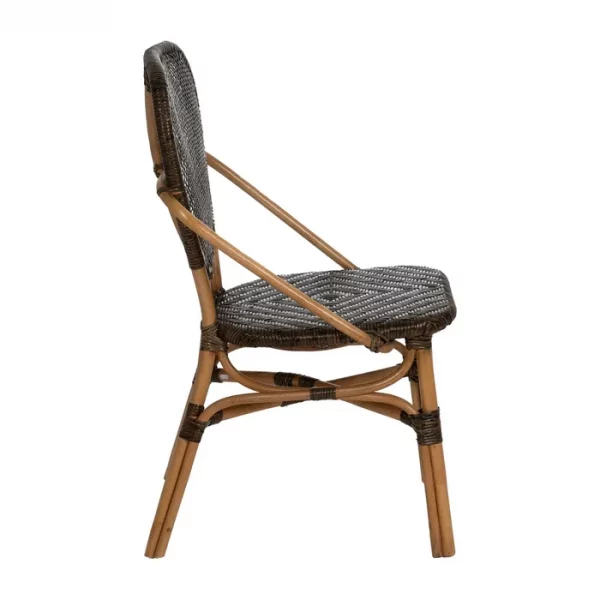 SILLA NATURAL-NEGRO MADERA 50 X 57 X 91 CM - Imagen 3