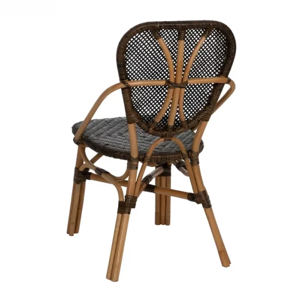 SILLA NATURAL-NEGRO MADERA 50 X 57 X 91 CM - Imagen 4