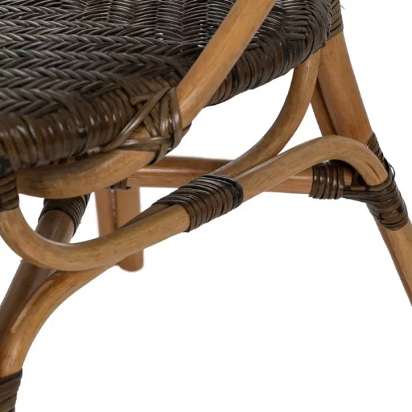 SILLA NATURAL-NEGRO MADERA 50 X 57 X 91 CM - Imagen 9