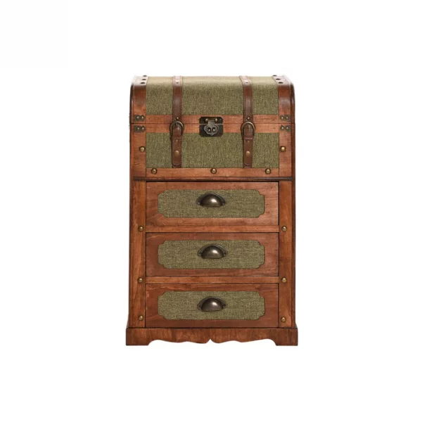CAJONERA MADERA LIENZO 45X35X71,5 VERDE - Imagen 10