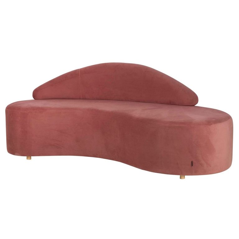 SOFA VELVET ROSA 195x84x76 CM