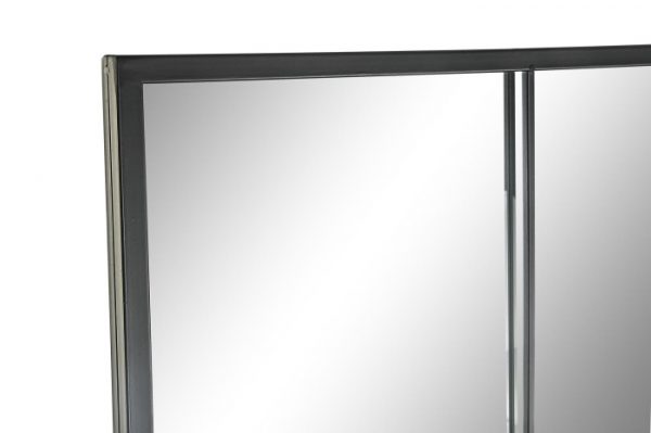 ESPEJO HIERRO CRISTAL 90X2X180 VENTANA NEGRO - Imagen 2