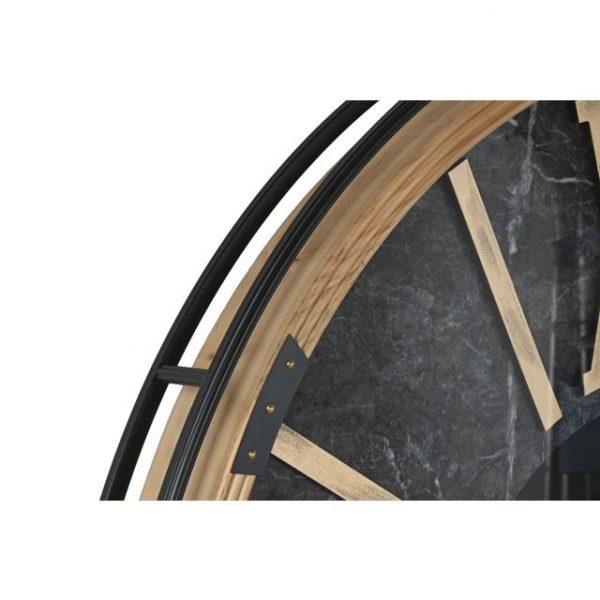 RELOJ PARED METAL CRISTAL 127X9X127 NEGRO - Imagen 2