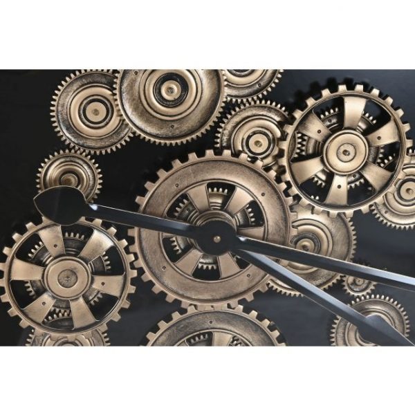 RELOJ PARED METAL CRISTAL 127X9X127 NEGRO - Imagen 3