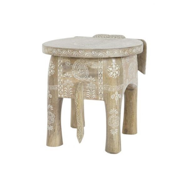 MESITA AUXILIAR MANGO 48X35,5X36,8 ELEFANTE - Imagen 6