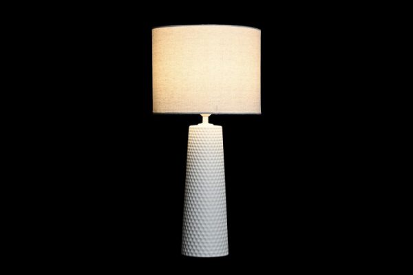 LAMPARA SOBREMESA PORCELANA POLIESTER 30X30X63 - Imagen 2