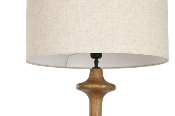 LAMPARA PIE MANGO ALGODON 50X50X166 - Imagen 2