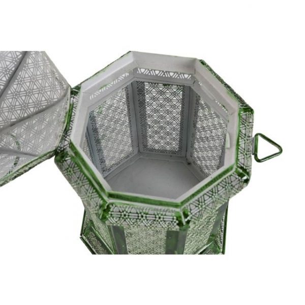 FAROLA SET 2 METAL 23X23X57 VERDE - Imagen 4