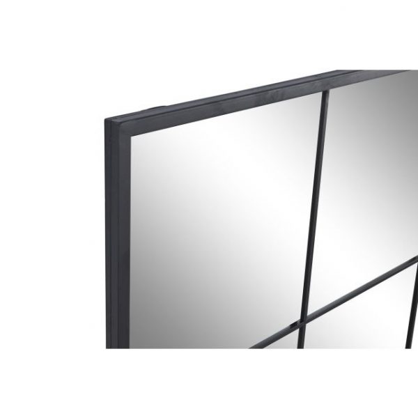 ESPEJO HIERRO CRISTAL 90X2X120 VENTANA NEGRO - Imagen 2