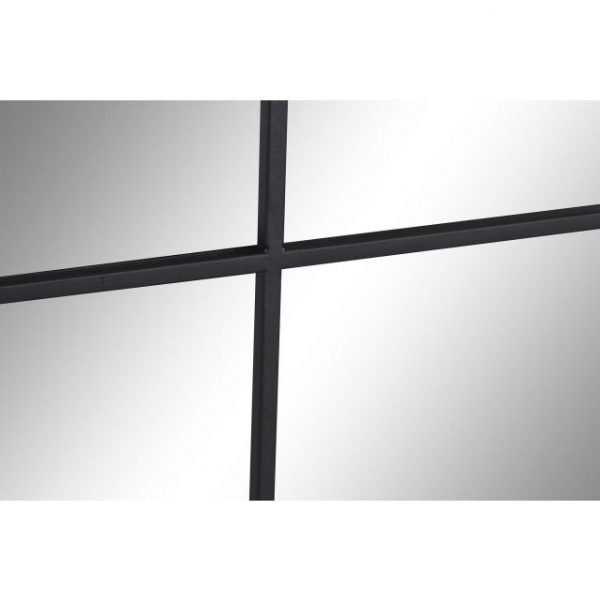 ESPEJO HIERRO CRISTAL 90X2X120 VENTANA NEGRO - Imagen 3