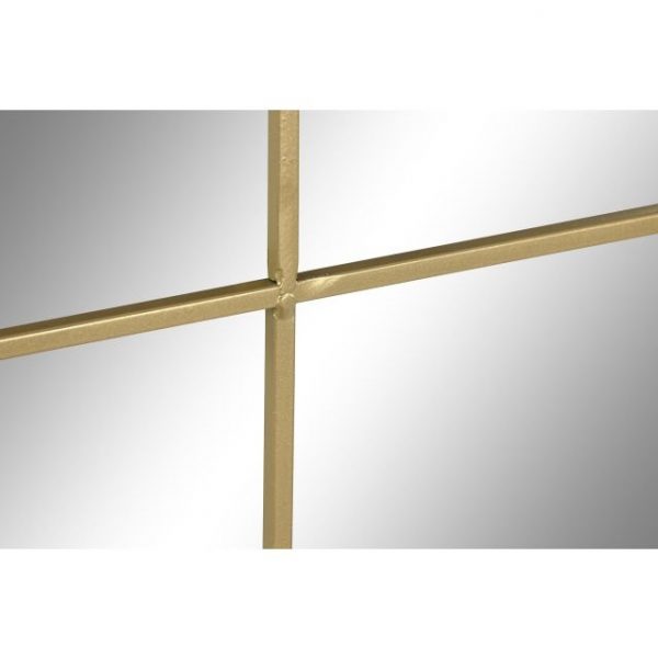 ESPEJO HIERRO CRISTAL 90X2X120 VENTANA DORADO - Imagen 3