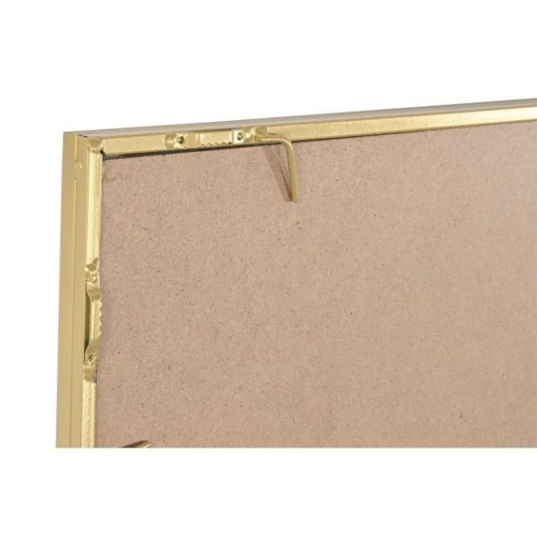 ESPEJO HIERRO CRISTAL 90X2X120 VENTANA DORADO - Imagen 4